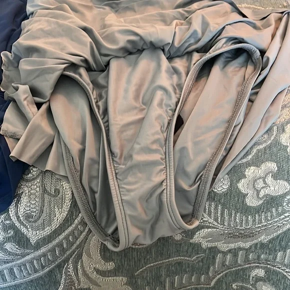 Two swim dresses. Blue is NWT, gray was barely used. Size 8 - Picture 8 of 9